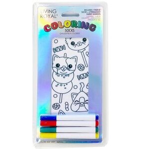 NWT Candy Cat Coloring Socks